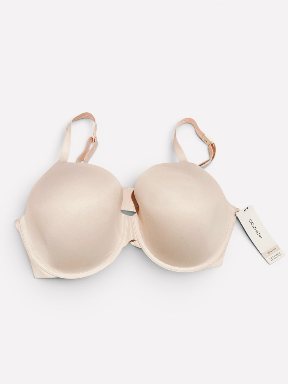 Calvin Klein Lightly Lined Full Coverage Memory Touch Bra Nude 40D NWT